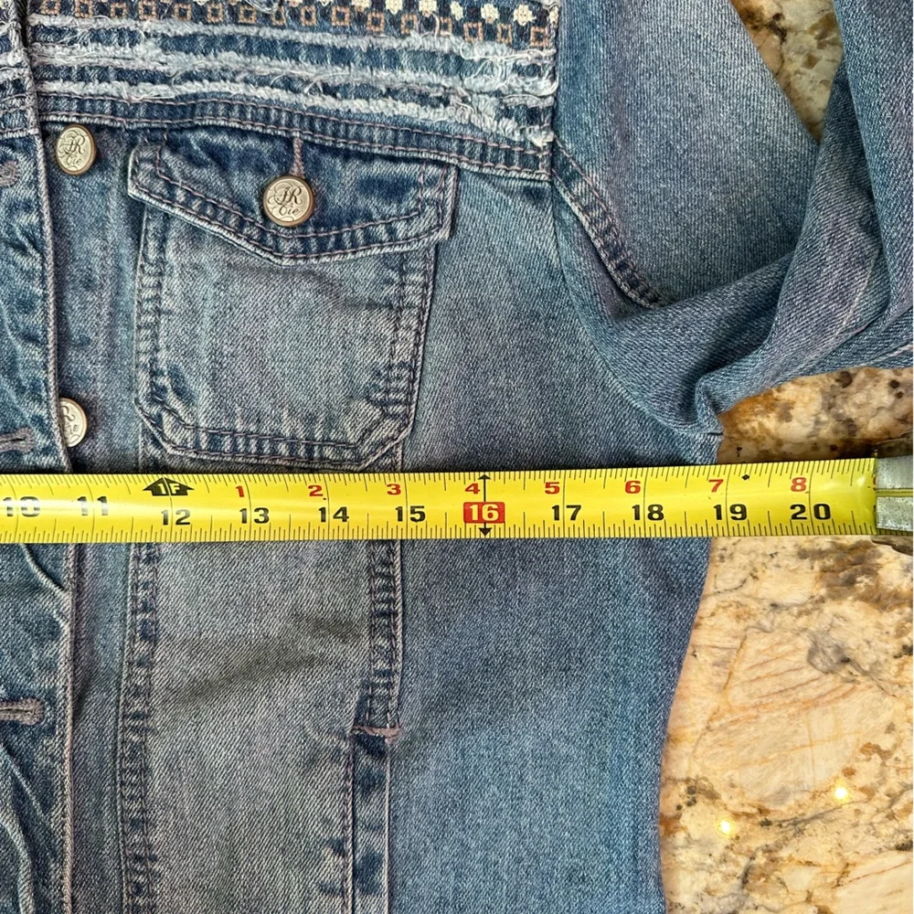 American Rag handpainted denim jean jacket Easter bunny rabbit sz LG girls OOAK - Picture 13 of 13